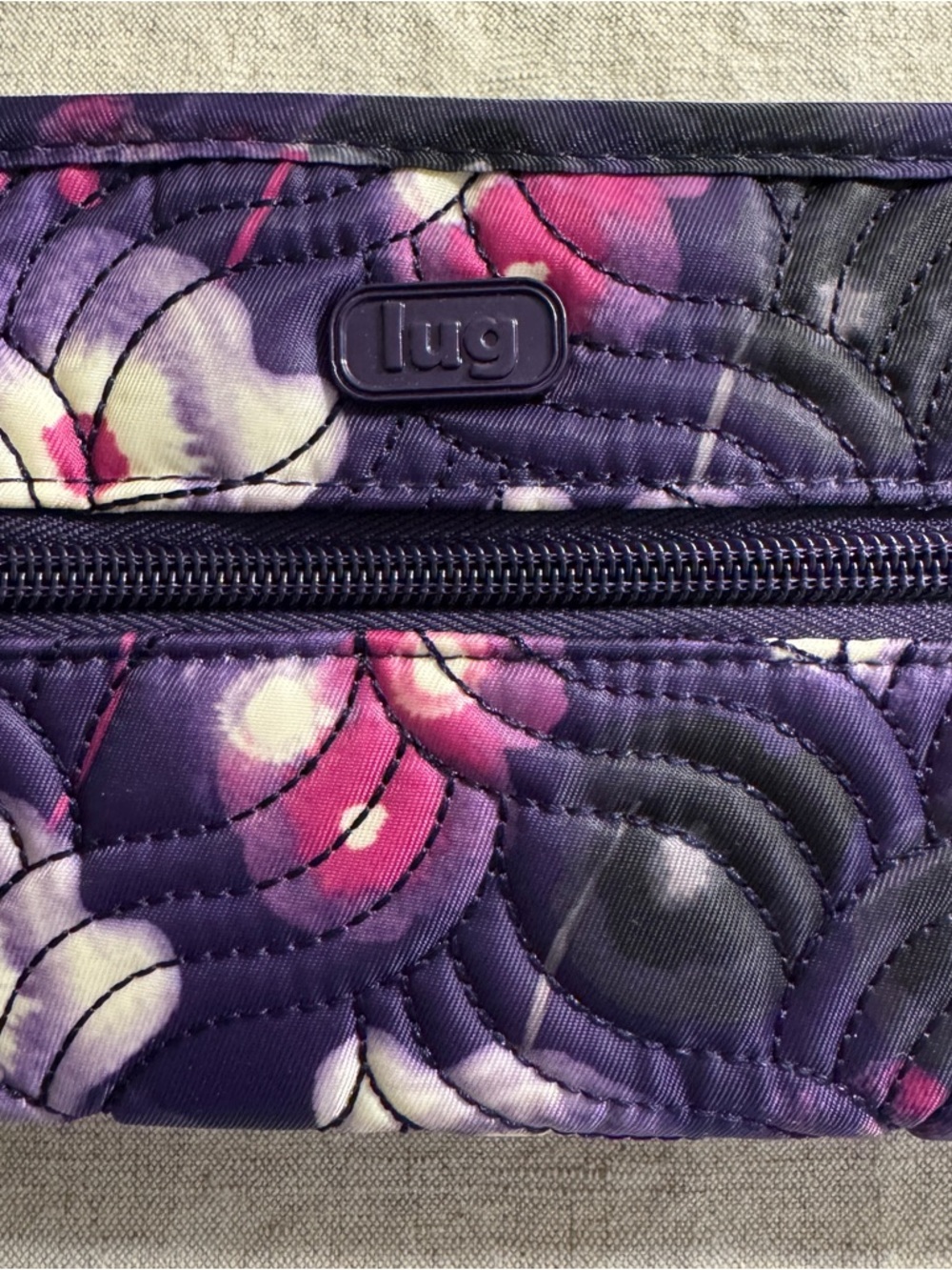 lug Flipper Jewelry Clutch - Purple Floral Print NWT - Picture 2 of 7